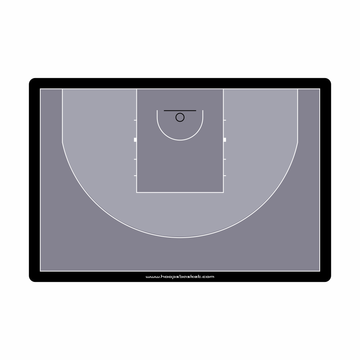 3x3 Klasik Model Basketbol Taktik tahtası - 40x27cm (Kişiye Özel)