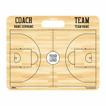 FIBA Amerikan Tipi Basketbol Taktik Tahtası - 40x32cm (Kişiye Özel)