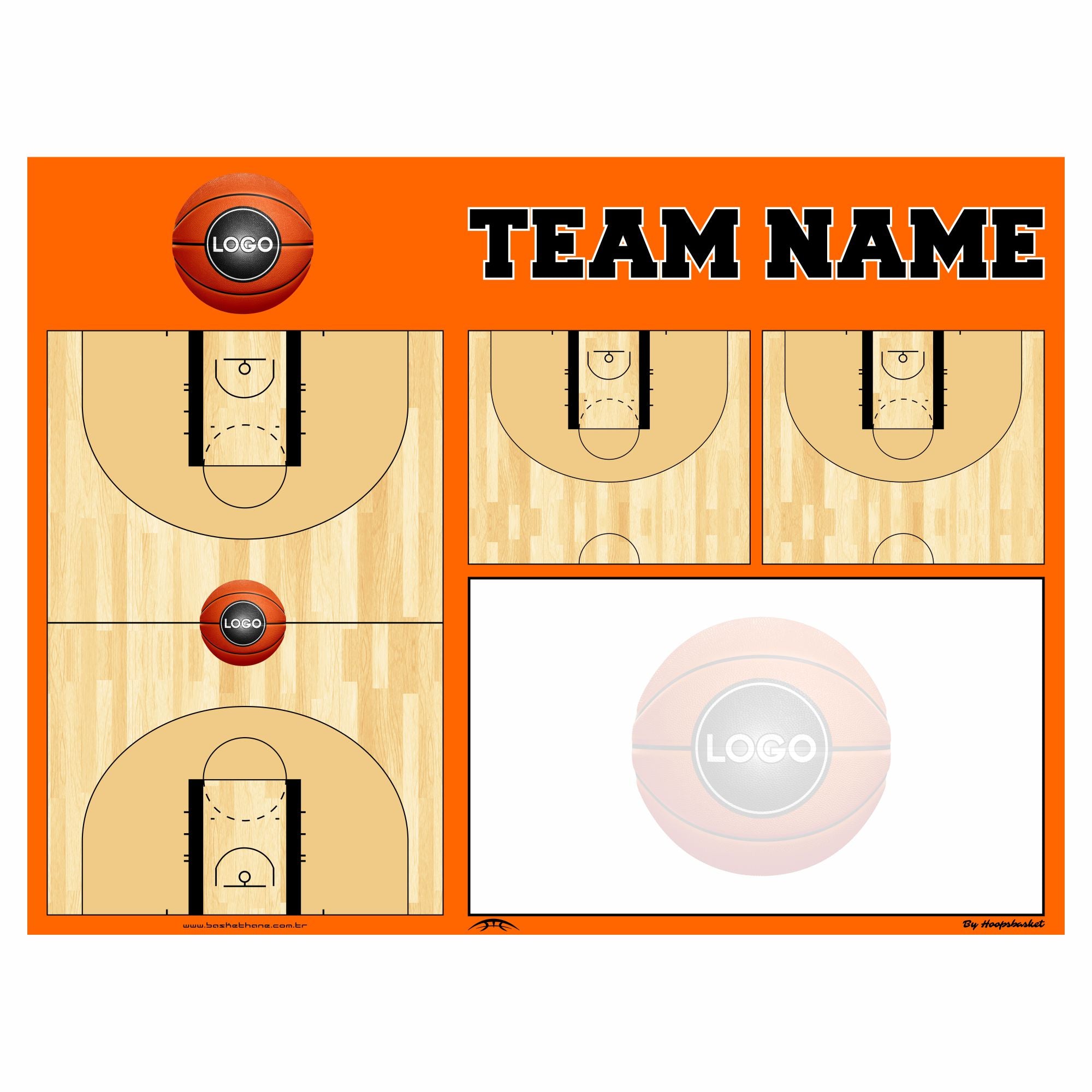 Duvar Tipi Basketbol Taktik Tahtası (Sipariş İçin İletişime Geçiniz)